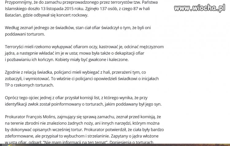 To nie były tortury