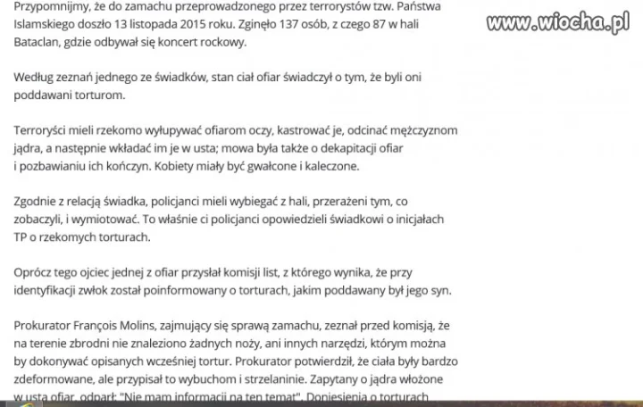 To nie były tortury