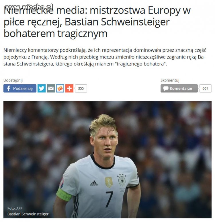 Niemcy znaleźli winnego przegranej z Francją na...