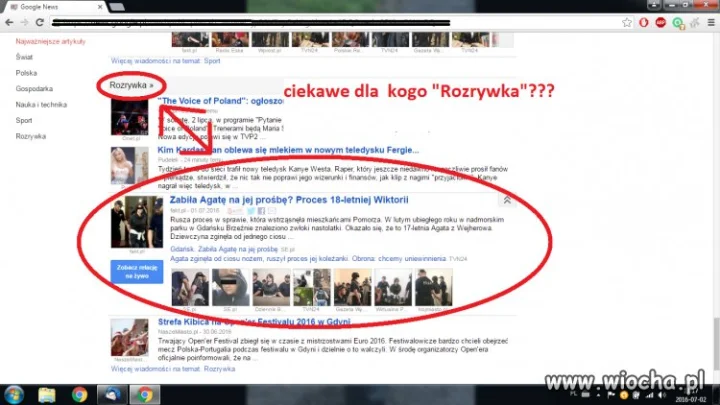 Rozrywka wg google.pl
