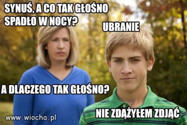 Co tak głośno spadło w nocy?