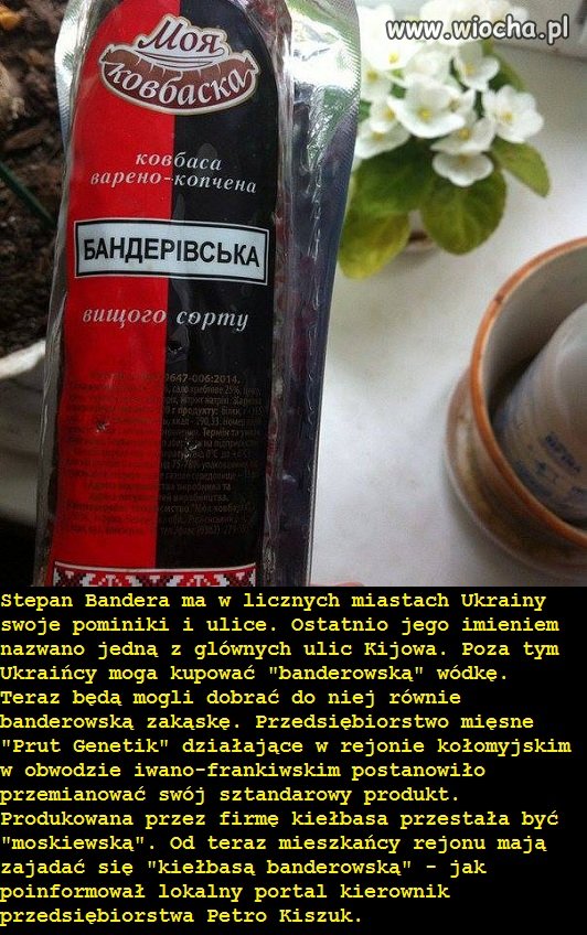 Kiełbasa "Banderowska" Czerwono-czarne opakowanie
