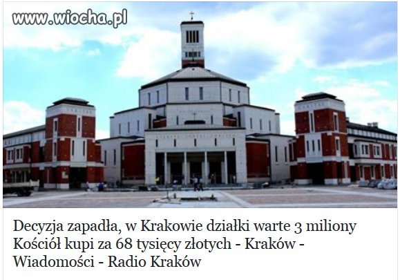 Warszawa oddaje a w Krakowie prawie za darmo sprzedają.