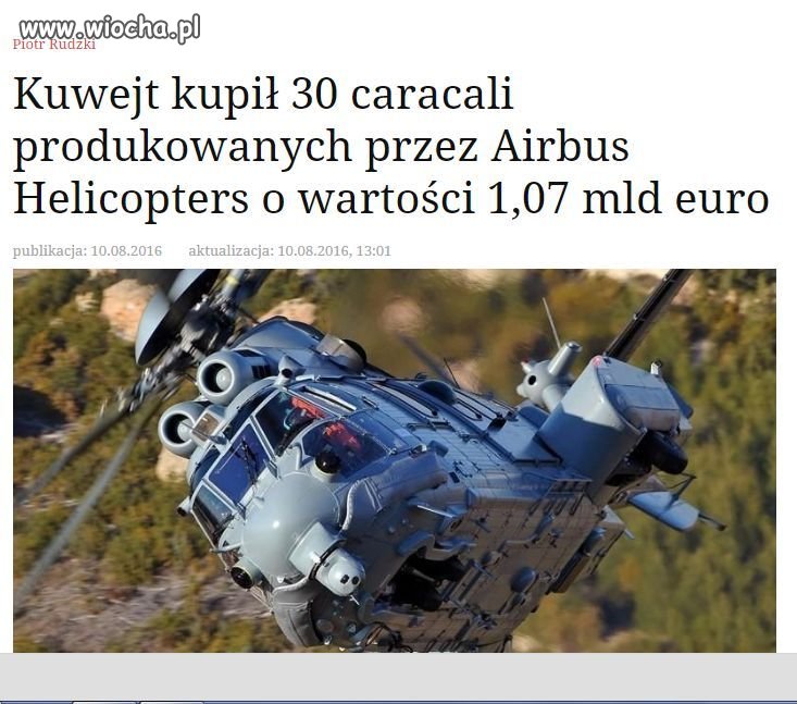Polska miała kupić 50 szt za 3,08 mld Euro?