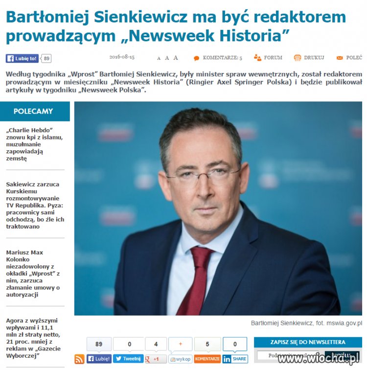 Jeden z uczestników afery podsłuchowej.