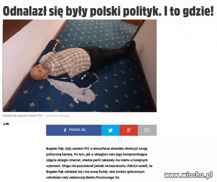 Nie dadzą mu z głodu zdechnąć. 