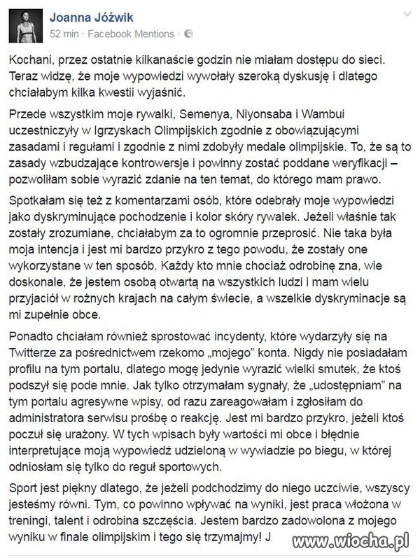 Lewactwo podszywa się pod Joannę Jóźwik na Twitter