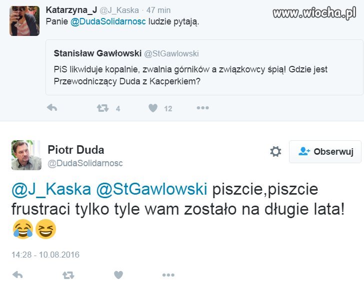 Dziwne że jeszcze jest przewodniczącym
