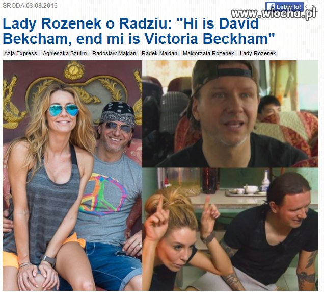Nowy angielski w wykonaniu pani Rozenek