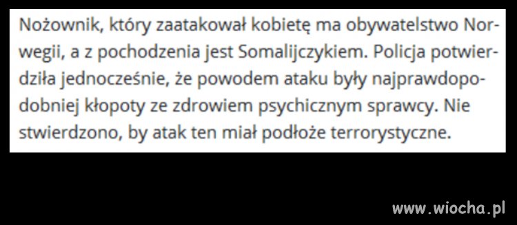 Od razu wiedziałem