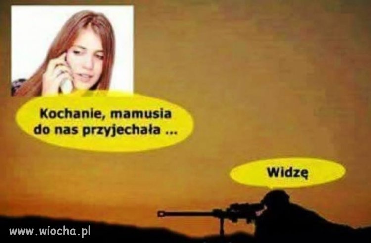 Powitanie teściowej.