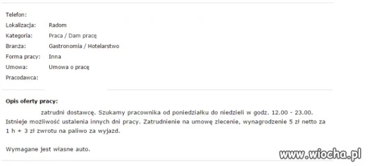 Super stawka za pracę