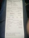 Rachunek ze stacji benzynowej przy autostradzie