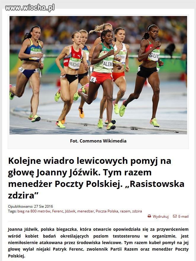 Menedżer Poczty Polskiej obraża  Joannę Jóźwik.