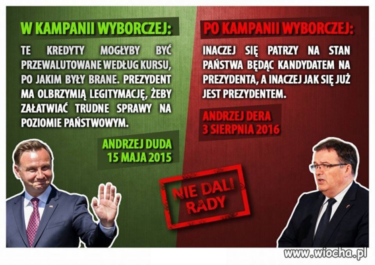 Fakt...obiecywał jak był kandydatem