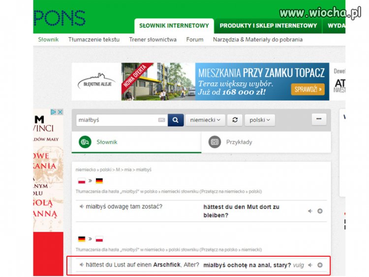 Przykłady ze słownika PONS