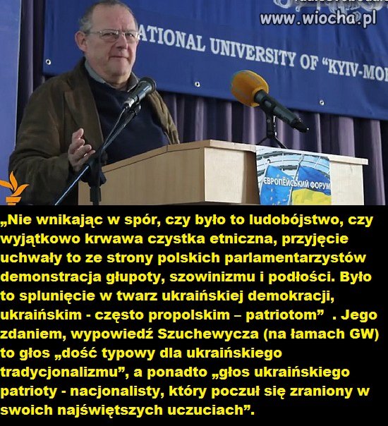 Michnik: przyjęcie uchwały wołyńskiej