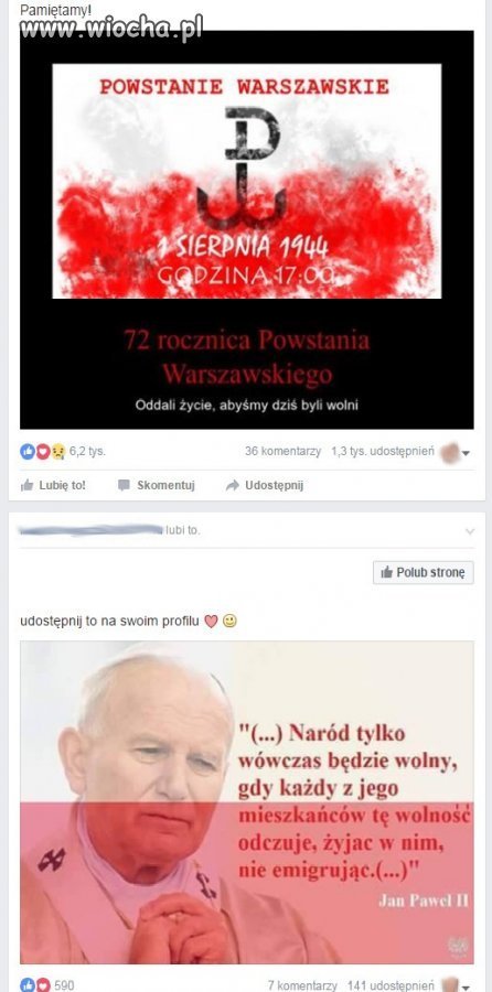 Tymczasem przeglądając posty na facebooku