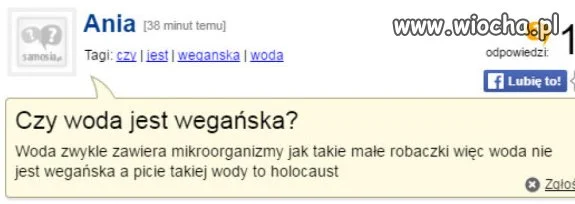 Wegańska woda.