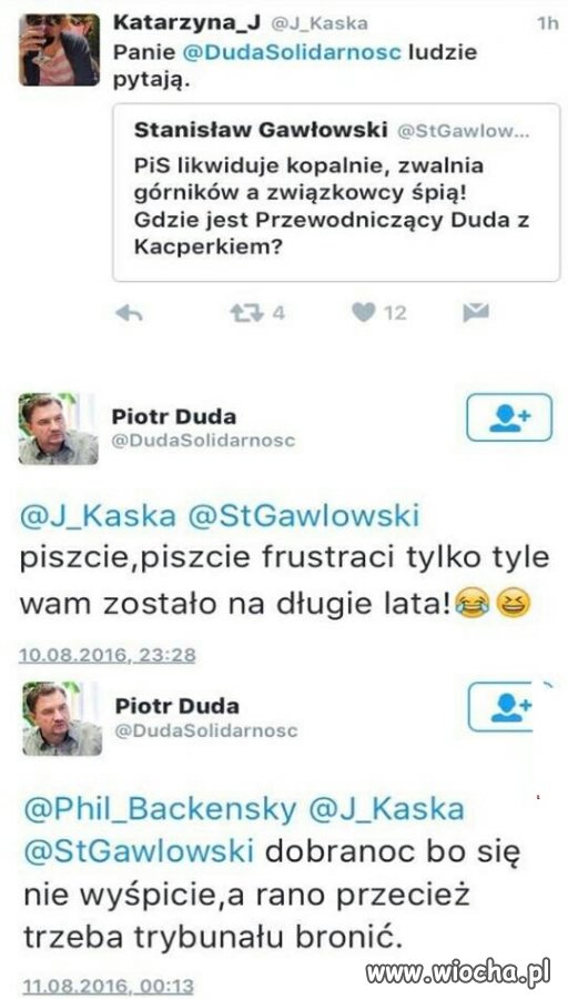 Przewodniczący Duda broni miejsc pracy