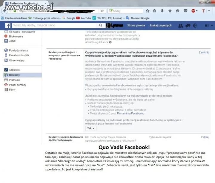 Quo Vadis facebook..
