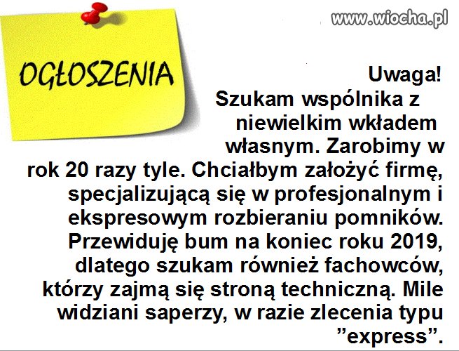 Ogłoszenie 