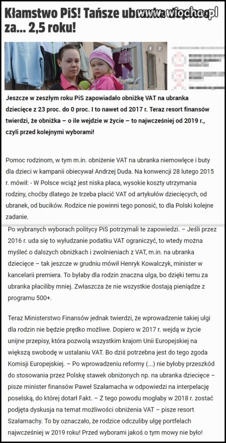 Najpierw 500 potem vat