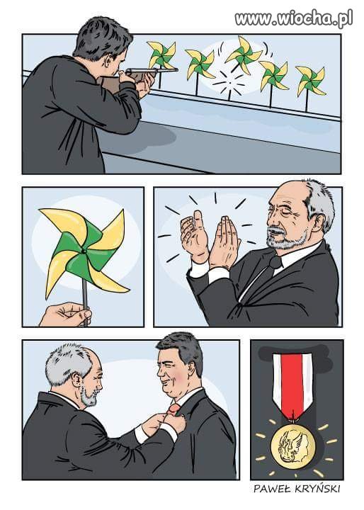 Za zasługi przy kampanii wyborczej e... dla kraju!