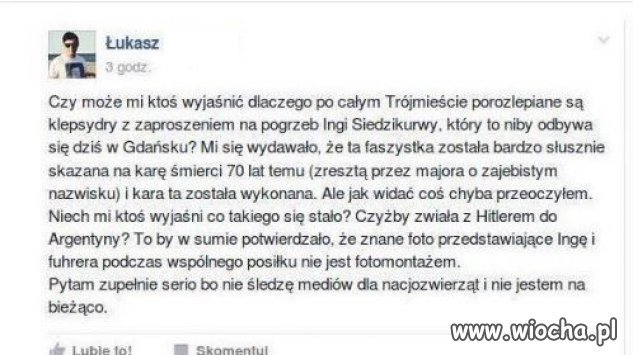 Poziom dzisiejszego lewactwa.