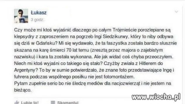 Poziom dzisiejszego lewactwa.