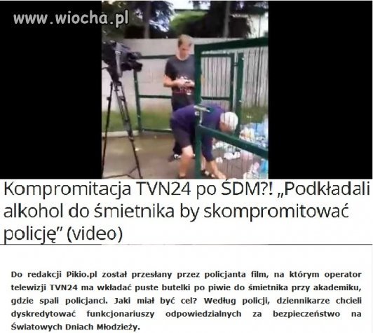 Dziennikarze Tvn w pracy