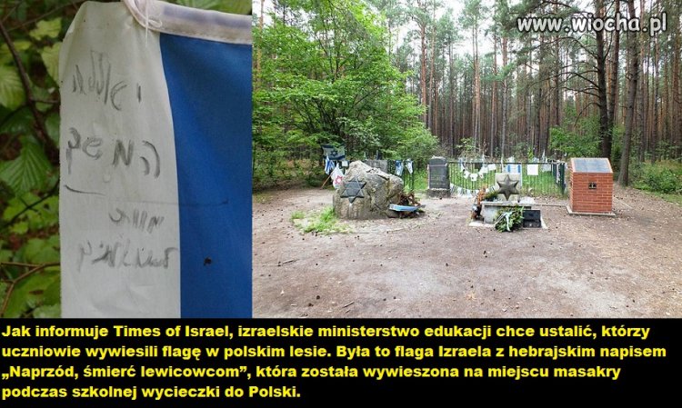 Uczniowie z Izraela zawiesili flagę „śmierć lewicowcom”