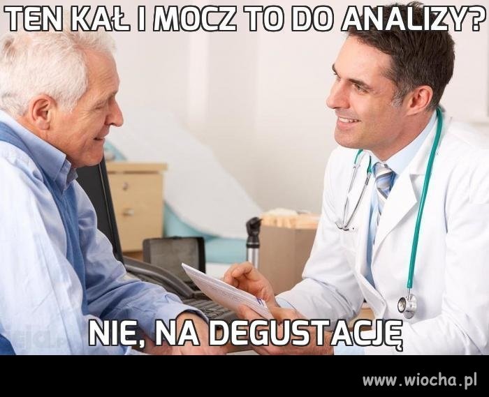 Ten kał i mocz to do analizy