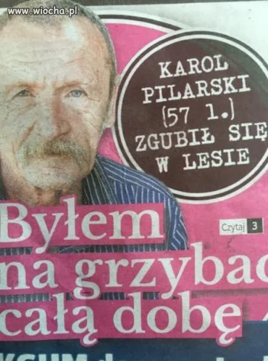 Był na grzybach całą dobę
