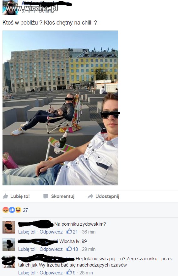 Chillout na Pomniku Żydów Pomordowanych w Europie 