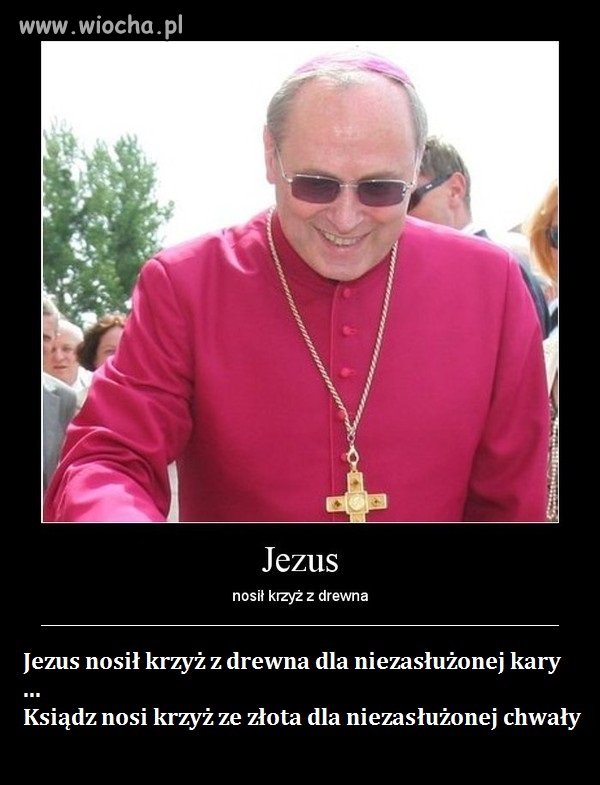 Jezus nosił krzyż z drewna