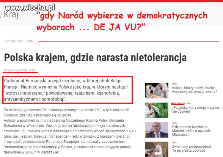 Mamy powtórkę kiedy PE znów wtrąca się