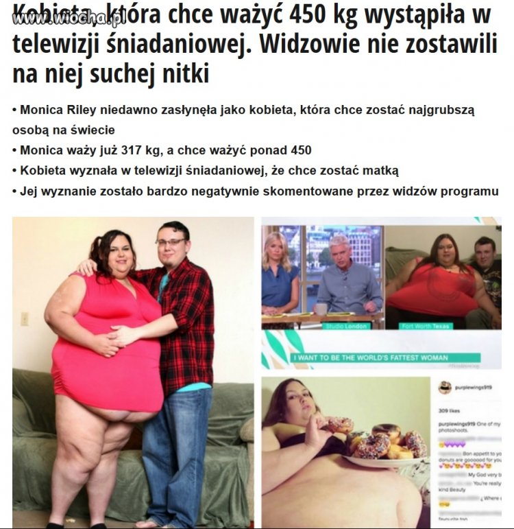 Chce ważyć 450 kg...