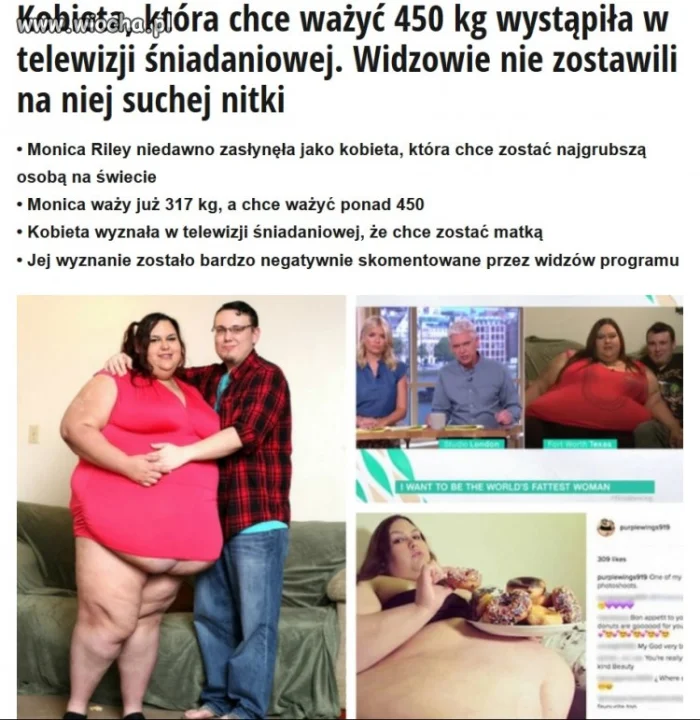 Chce ważyć 450 kg...