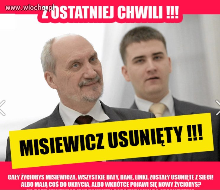 Wkrótce dowiemy się o nowym życiorysie.