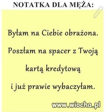 Dobrze że ja mam rozsądną żonę