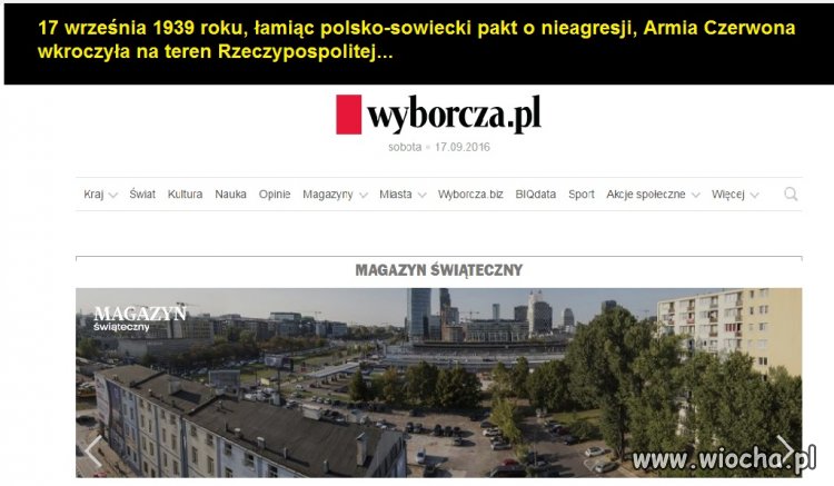 A tymczasem w wyborczej ani słowa o rocznicy!
