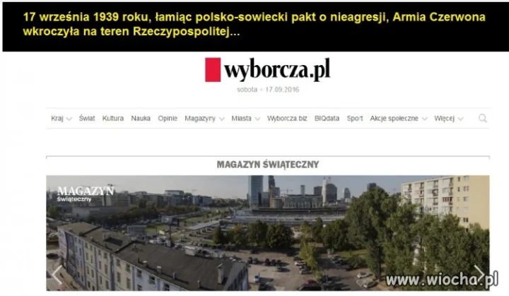 A tymczasem w wyborczej ani słowa o rocznicy!