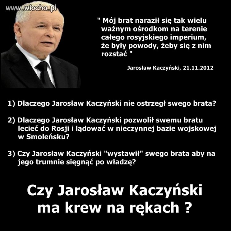 Ten winny zbrodni komu przyniosła korzyść