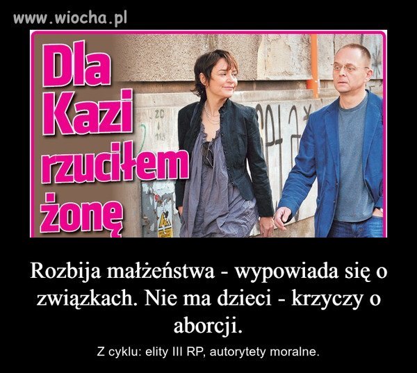 Hipokryzja. A gdzie nagle podział się jej feminizm?