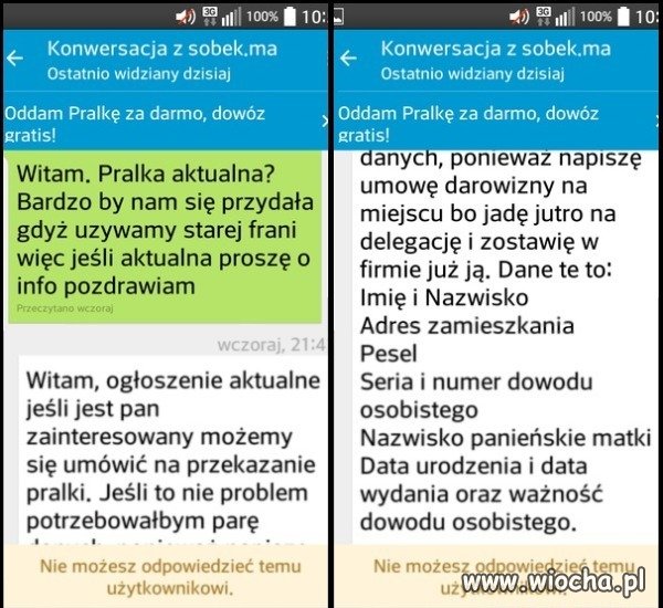 Uwaga oszust z OLX Publikuje ku przestrodze 