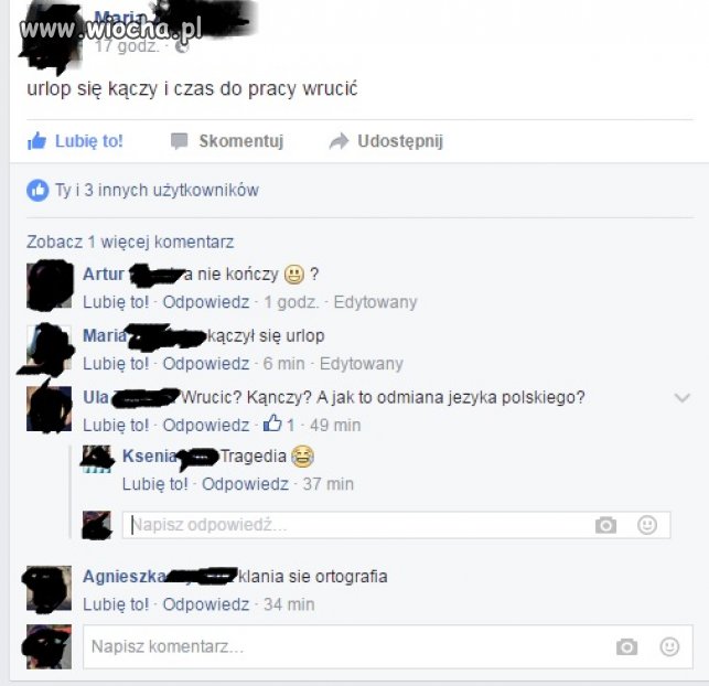 Urlop się kączy ...