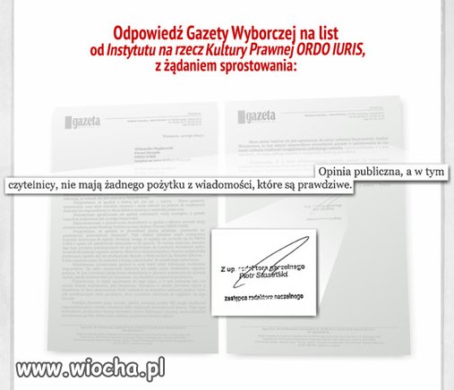Wyborcza w jednym zdaniu.