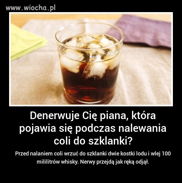 Sposób na pianę w szklance