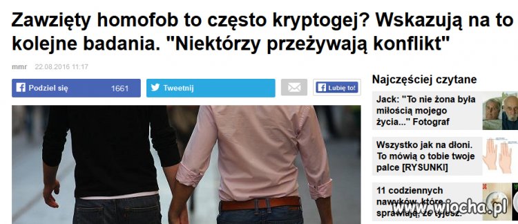 Nie popierasz homoseksualistów?